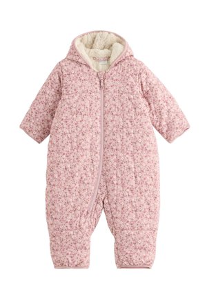 Lindex, LINDEX PADDED SNOWSUIT LINDEX UNISEX - Talvihaalari - dusty pink