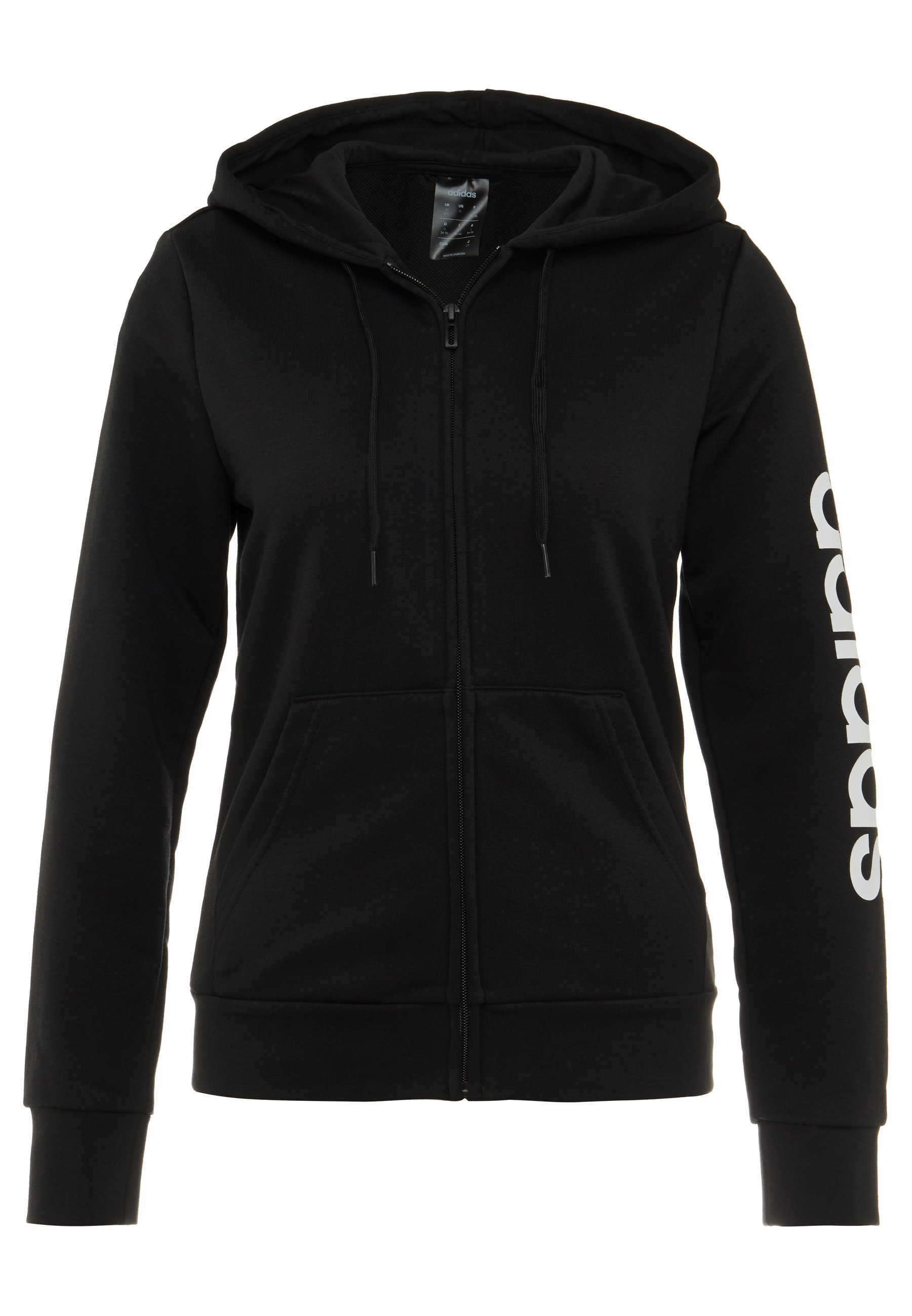 adidas Performance Sweatjacke blackwhite Zalando.at ADIDAS PERFORMANCE Sweatjacke 'Essentials Linear' in Schwarz