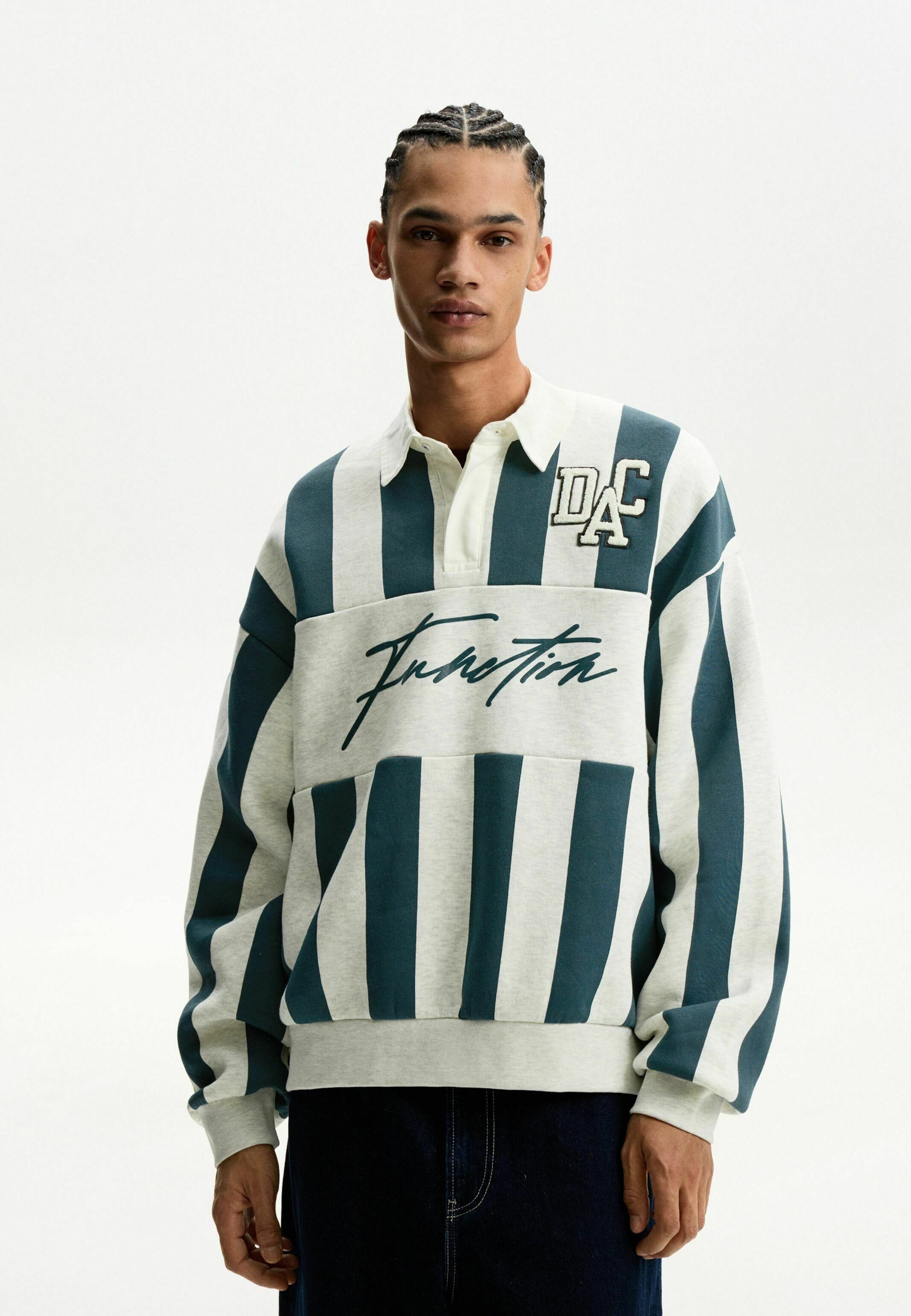 Maniche Lunghe Bershka Vestito Felpa Bershka Felpa Evergreen/verde