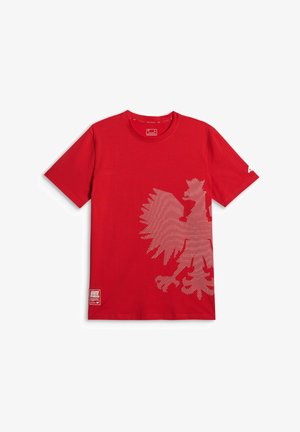 4F, 4F KOSZULKA KIBICA MĘSKA - Print T-shirt - red