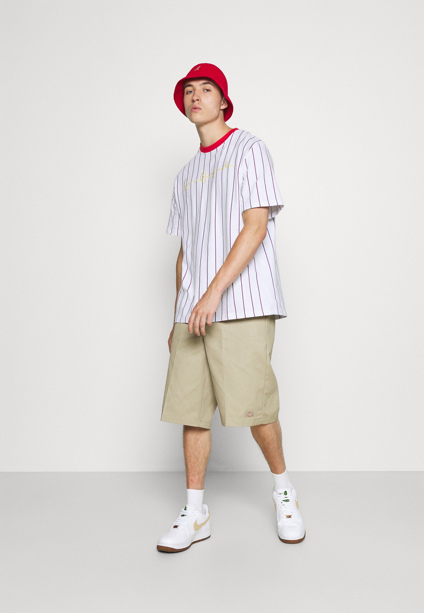 Karl Kani ORIGINALS PINSTRIPE TEE UNISEX - T-shirt con stampa -  white/bianco - Zalando.it