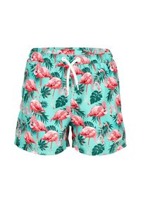 Unselected, turquoise/flamingo