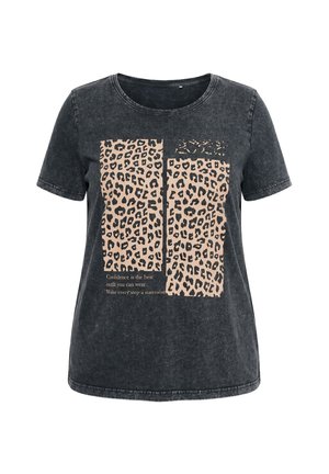 MIAMODA, T-SHIRT, KOMFORT FIT, LEO-MOTIV, VINTAGE LOOK - T-Shirt print - black