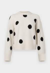 SLFSIF DOT O NECK - Stickad tröja - birch/black