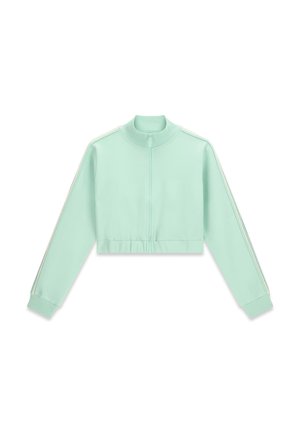 Guess, HOCHKRAGEN CROPPED SWEATSHIRT - Felpa con zip - grün