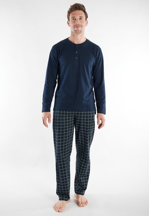 SET - Pyjama set - blau dunkel karo