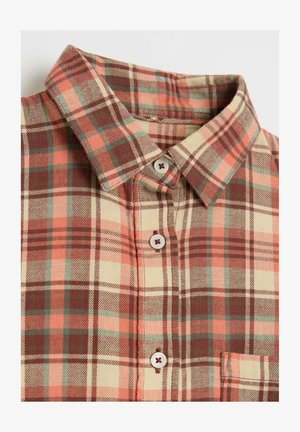 Diverse, FLANELKA - Button-down blouse - beż-bordo
