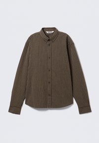 RELAXED LONG SLEEVE - Camisa - brown/white