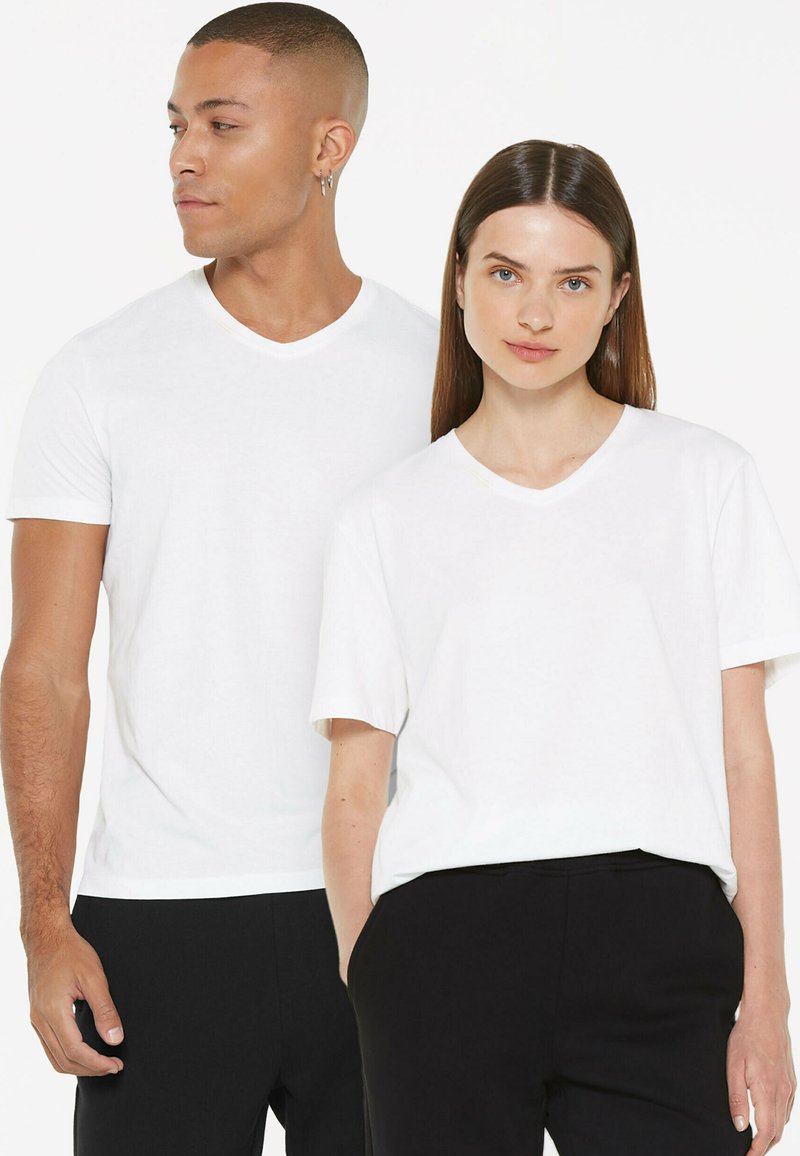 Harlem Soul V-NECK, 2ER-PACK - Basic T-shirt - opticwhite opticwhite