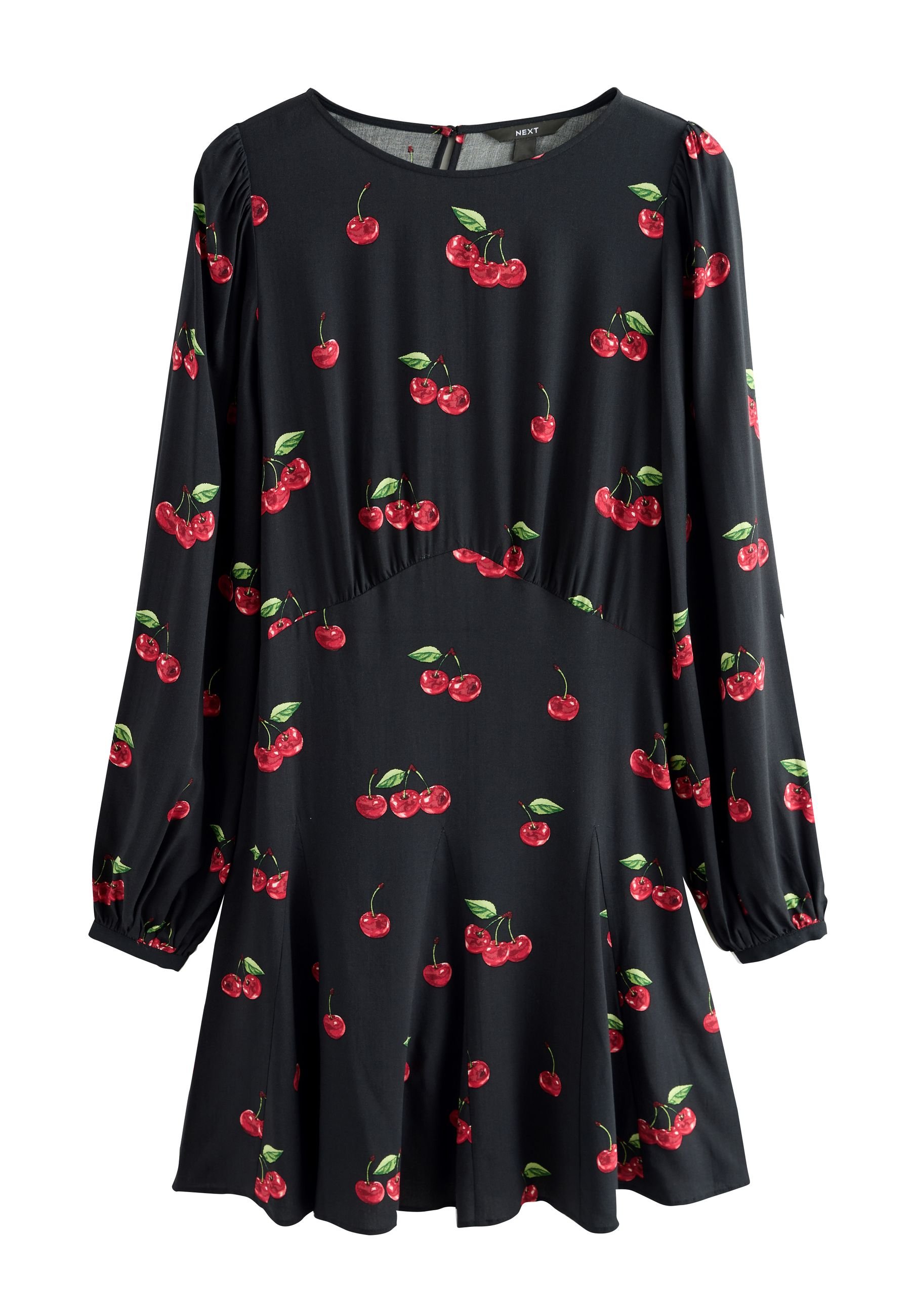 Next Day dress - black cherry print/black - Zalando Next Day dress - black cherry print/black - Zalando
