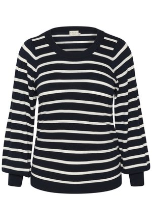 Kaffe Curve MIANA  - Pulover - midnight marine   chalk stripe