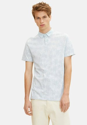 PALMEN - Polo - aqua big palm inside print