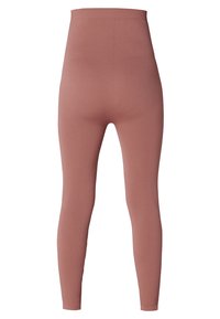 Roze hoogtaille leggings met een geribbelde textuur, aansluitend ontwerp en volledige dekking. Soepele, naadloze tailleband.