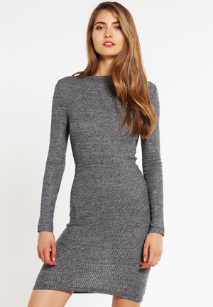 LADIES RIB DRESS - Jumper dress - charcoal