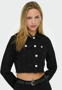 ONLY ONLWONDER CROPPED - Giacca di jeans - black denim
