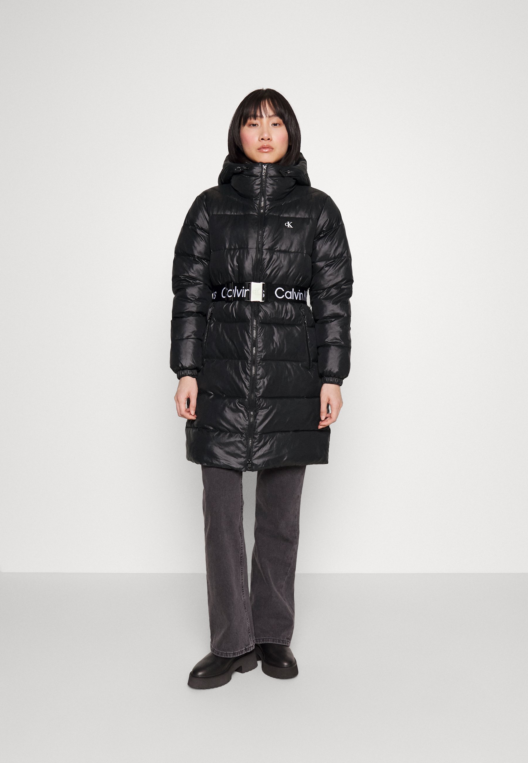 Calvin klein long puffer jacket women's Clearance