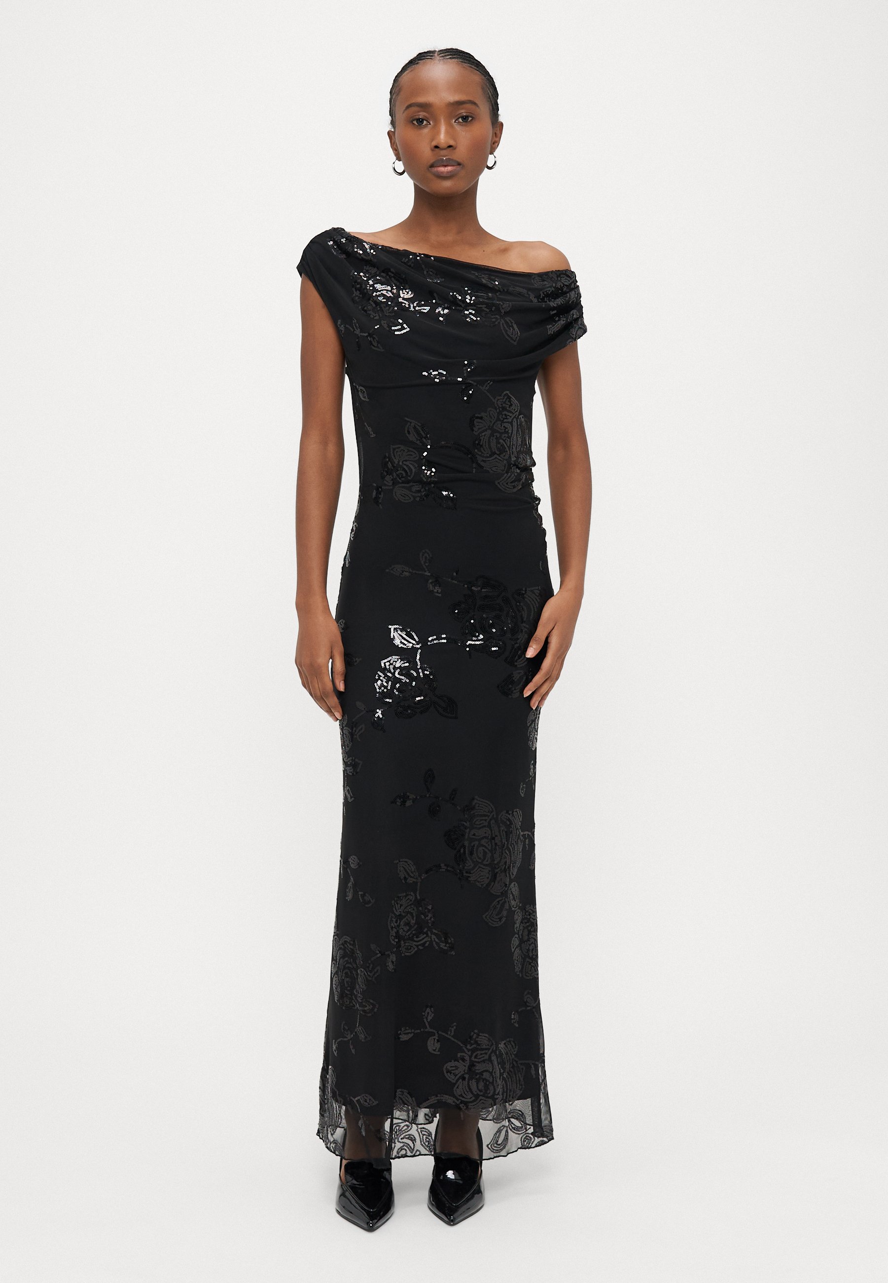 Gina Tricot Petite SEQUIN DRESS - Occasion wear - black - Zalando