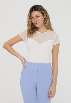 Terranova, WITH INSERTS - T-shirt basic - bianco lana