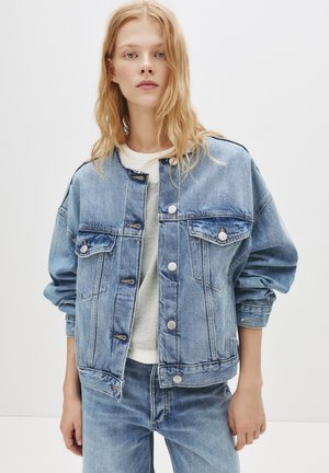 ROUND NECK TRUCKER - Giacca di jeans - blue denim