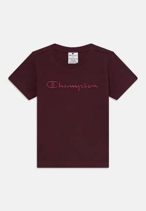ICONS CREW NECKK - T-shirt imprimé - bordeaux