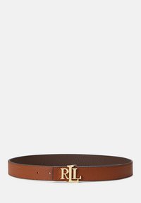 Lauren Ralph Lauren - LOGO REVERSIBLE PEBBLED LEATHER BELT - Belt - tan/dark brown Thumbnail Image 1