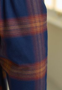 Next SET - Pizsama szett - orange navy blue check