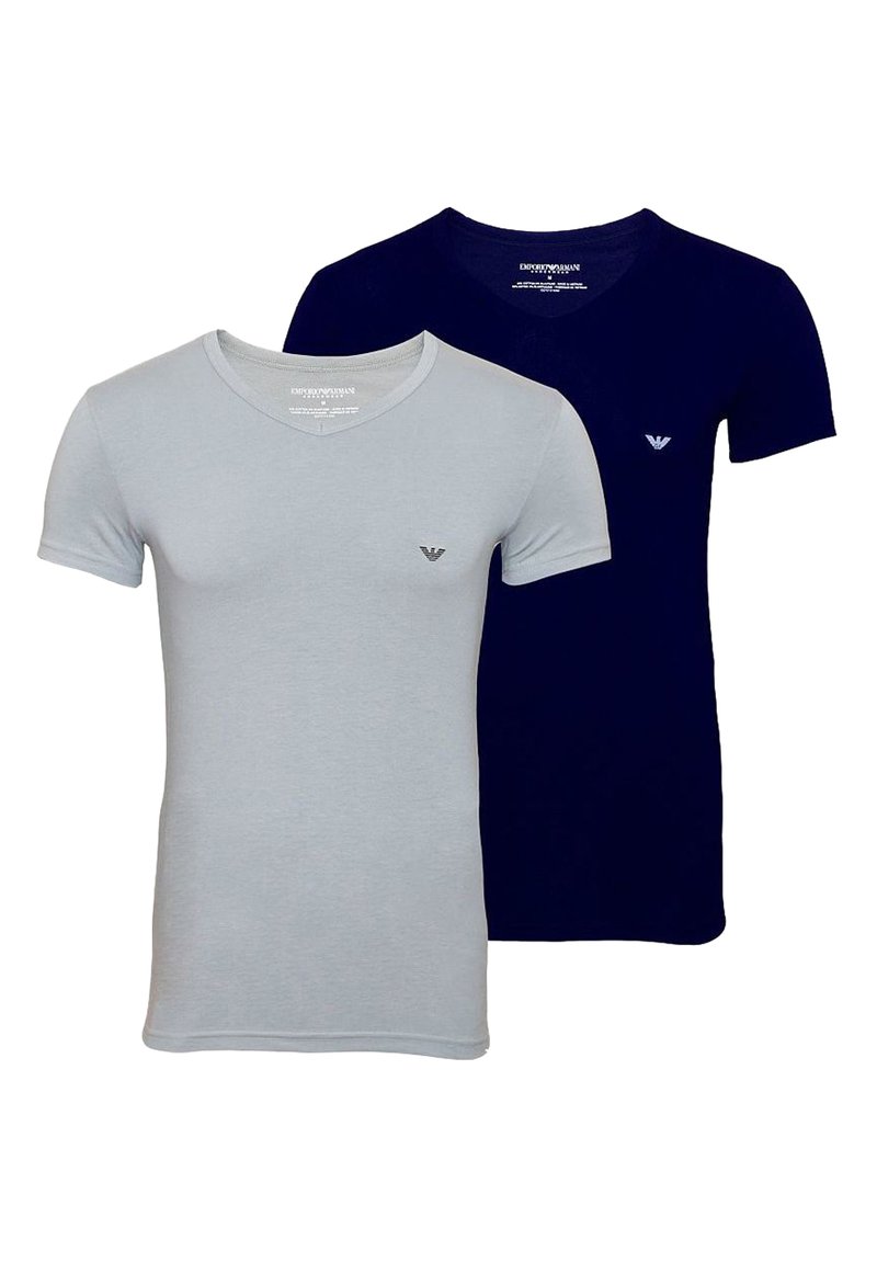 Emporio Armani V NECK 2 PACK - Spodné tričko - navy grey