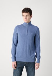 GANT HALFZIP - Pulover - denim blue melange