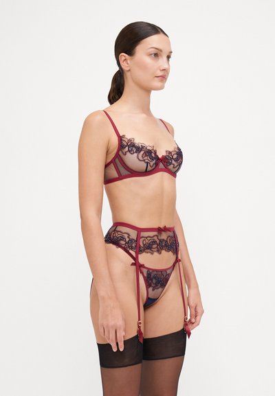 Agent Provocateur LINDIE SUSPENDER - Podveze - plum/navy