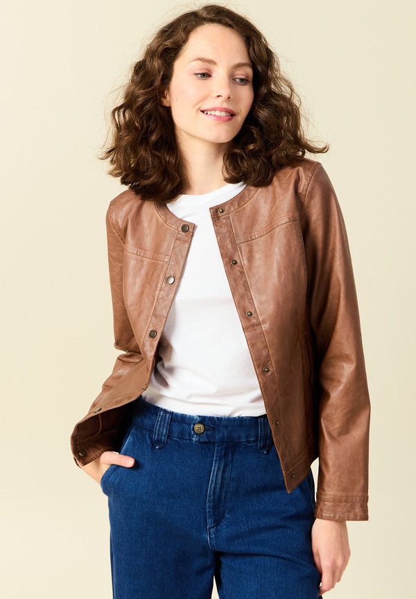 Kunstlederjacke - marron