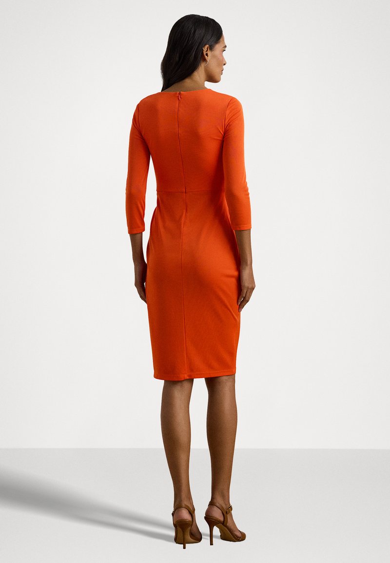 Lauren Ralph Lauren TWIST FRONT STRETCH JERSEY DRESS - Jerseykjole - orange  - Zalando.dk