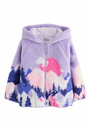 REGULAR FIT - HOODED ZIP BORG - Kerge jope - purple pink mountain scene