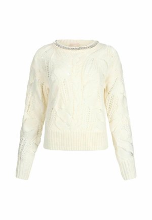 LIU JO WITH GEMSTONES - Pulover - white