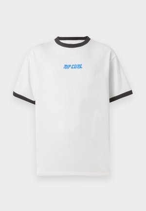 Rip Curl, LIQUID TRIPS RINGER TEE UNISEX - T-shirt basic - bone