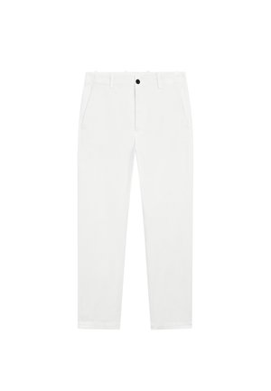 Massimo Dutti, 100% linen cargo Bermuda shorts - Stoffhose - white