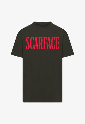 Merchcode, SCARFACE DISTRESSED LOGO - T-shirts print - black