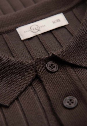 Ombre, POLO SHIRT OM-POSS-0180 - Polo - dark-brown