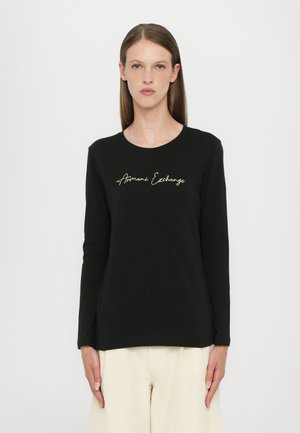 Langarmshirt - black/gold coloured