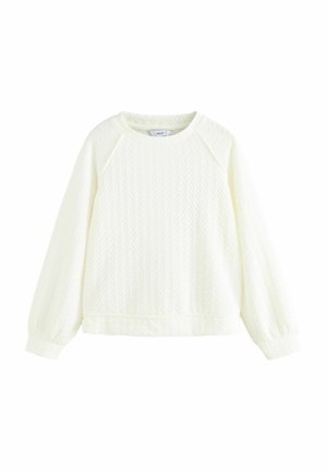 TEXTURED LONG SLEEVE REGULAR FIT - Felpa - ecru