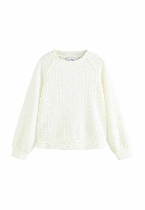 TEXTURED LONG SLEEVE REGULAR FIT - Sweatshirt - ecru