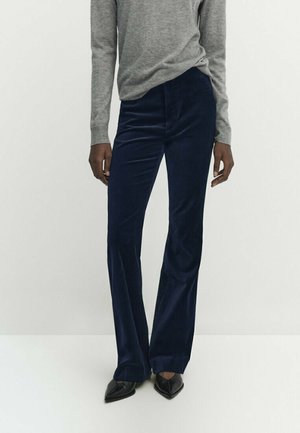 Pantalon classique - mottled dark blue