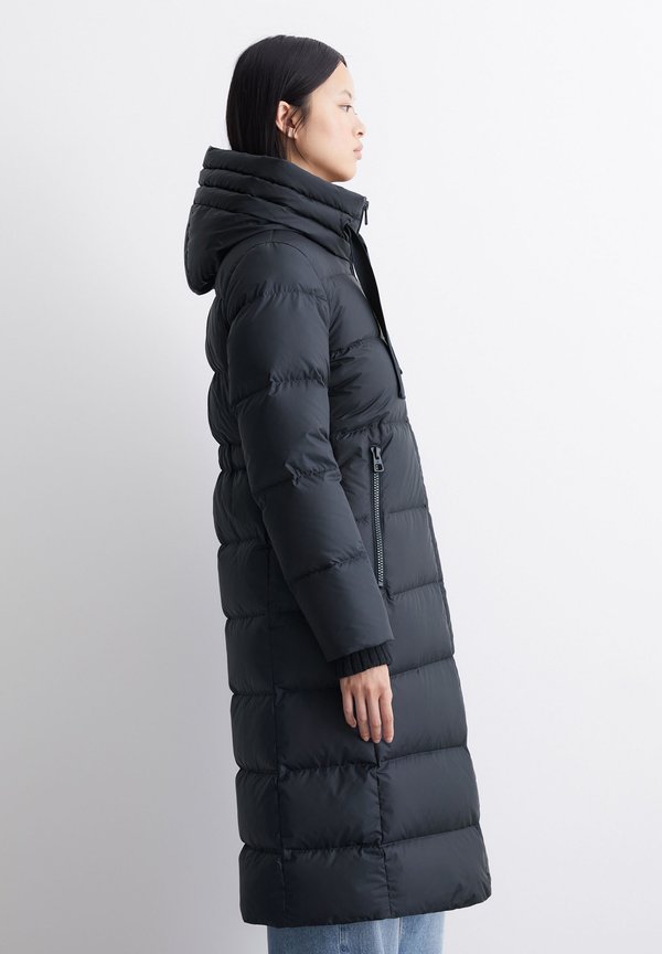 LONG COAT FEMININE SHAPE WITH HOOD - Down coat4