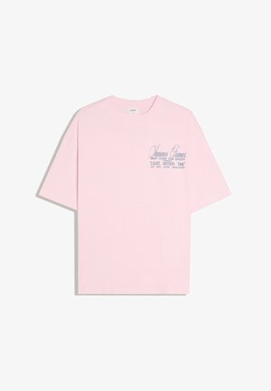 Bershka, SHORT SLEEVE BOXY-FIT - PRINT T-SHIRT - T-shirts print - light pink