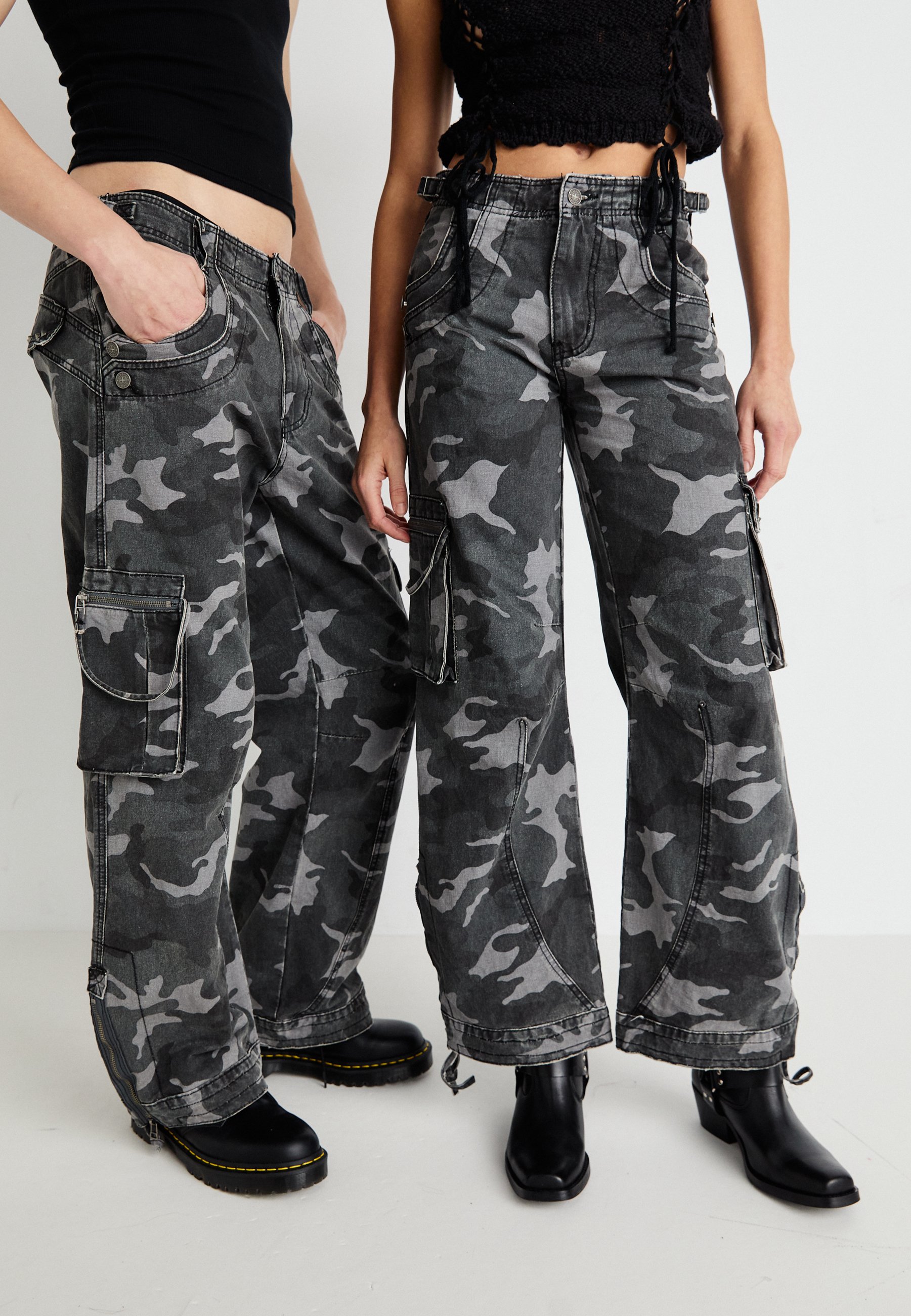 Jaded London TROOPER PANT UNISEX - Cargo trousers - black