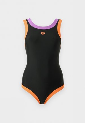 Arena, BOLD LINES - Μαγιό - black/calypso coral/violet
