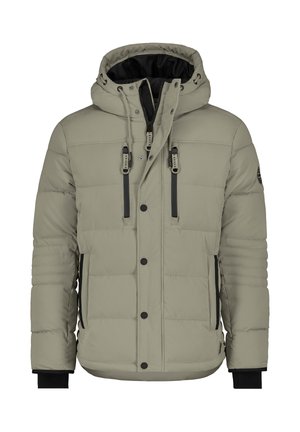 MIT KAPUZE UND REISSVERSCHLUSS HOCHWERTIG - Winter jacket - grün