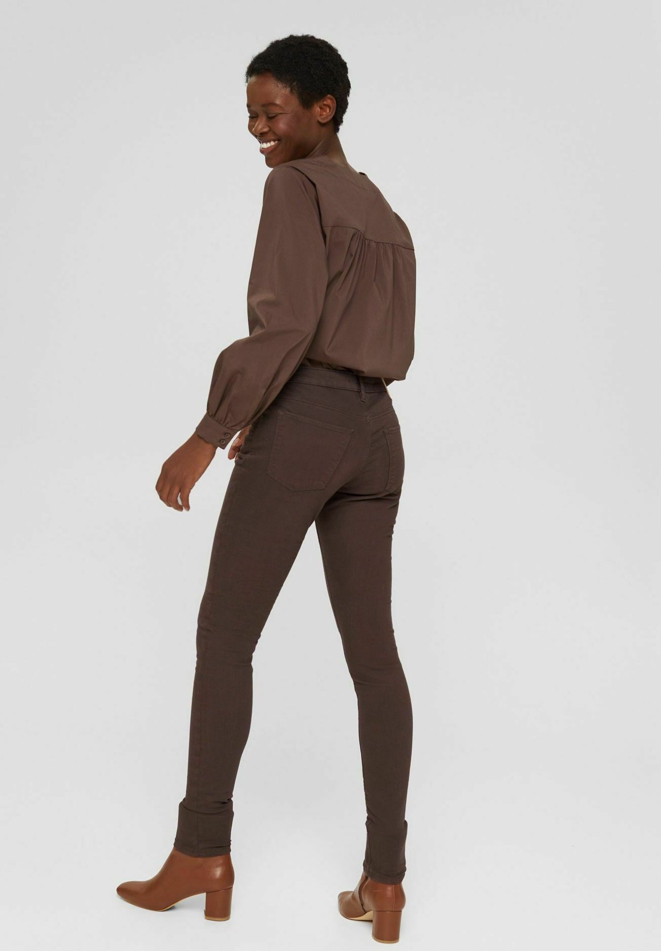 Esprit Collection Broek - dark brown/Donkerbruin - Zalando.nl