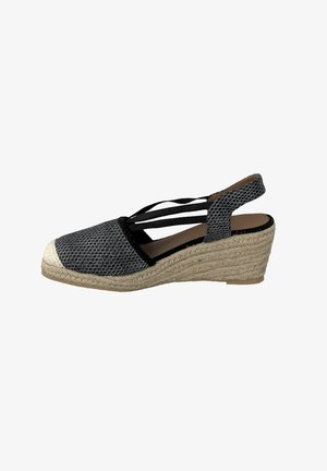 Mustang Wedge sandals - schwarz