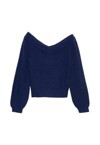 PURL CROPPED - Trui - dark-blue denim