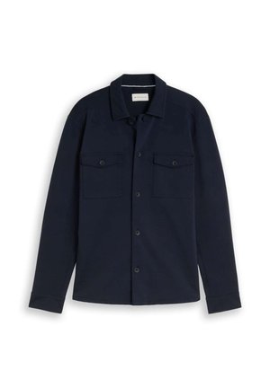 TOM TAILOR, TOM TAILOR BLUSEN & SHIRTS SWEAT–OVERSHIRT MIT TASCHEN - Letná bunda - sky captain blue